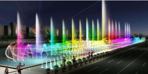 站前廣場(chǎng)音樂(lè)噴泉